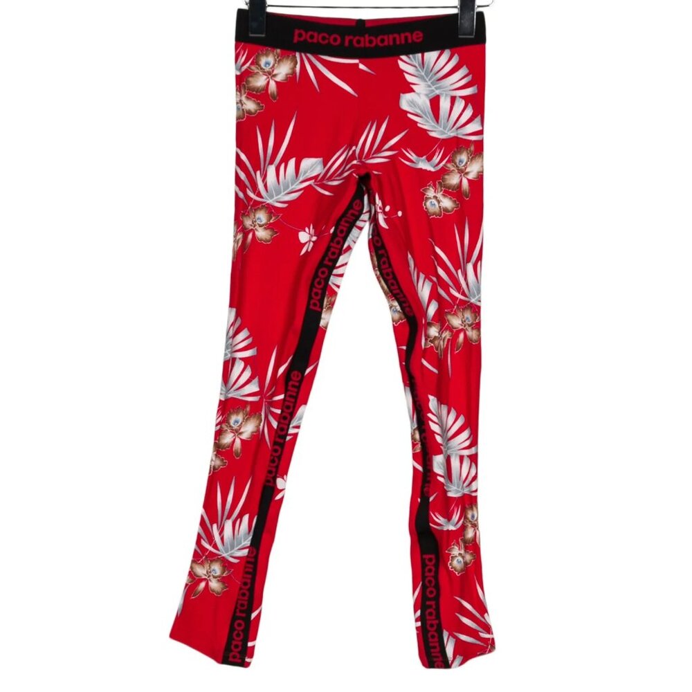 Paco Rabanne Printed Skinny Leg Pants